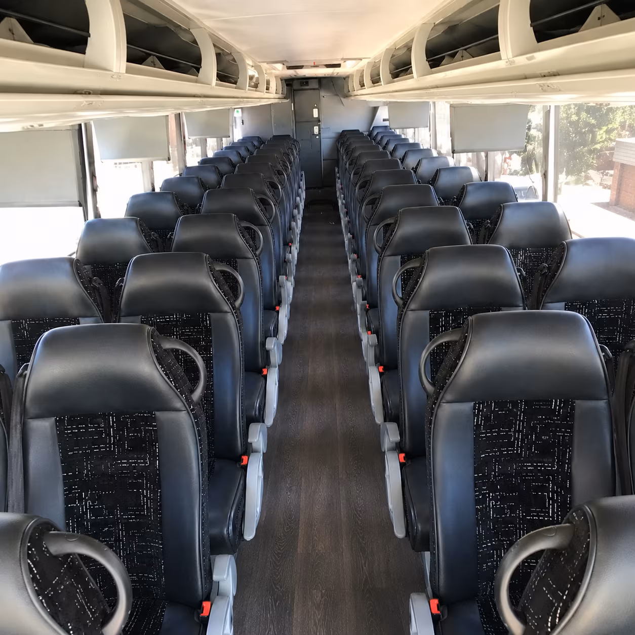 austin charter bus inside